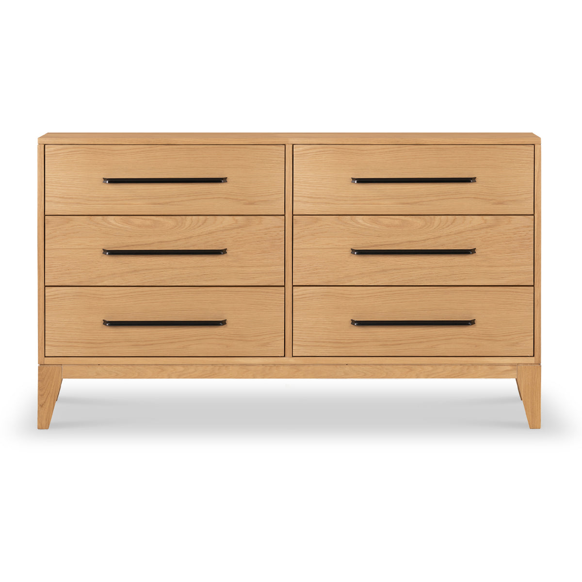 Sunburst Oak 6 Drawer Chest