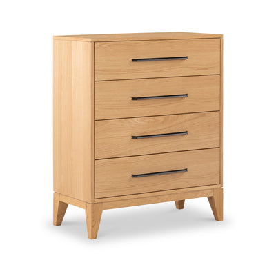 Sunburst Oak 4 Drawer Chest