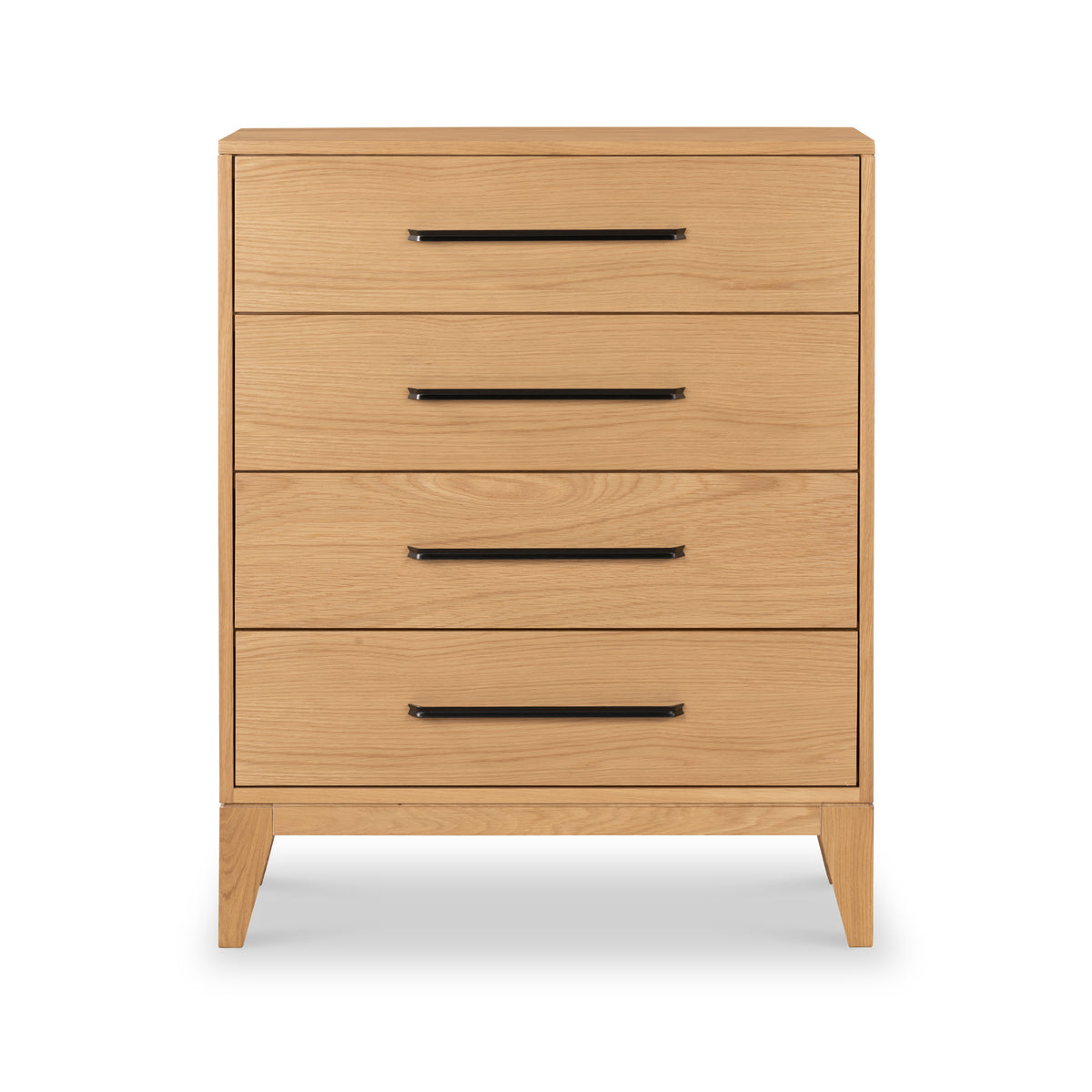 Sunburst Oak 4 Drawer Chest