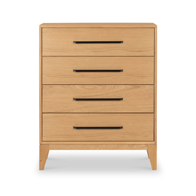 Sunburst Oak 4 Drawer Chest