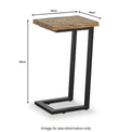 Isaac Oak Side Table dimensions