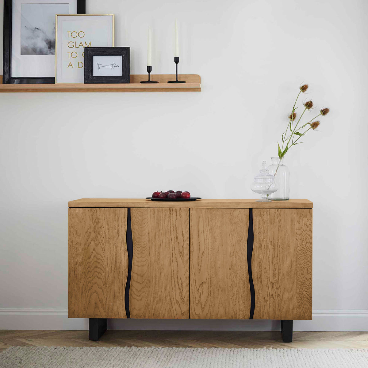 Isaac Oak Large Sideboard Cabinet from Roseland Furniture