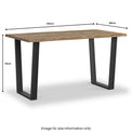 Isaac Oak 140cm Dining Table dimensions