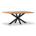 Sunburst Oak 180cm Rectangular Dining Table from Roseland Furniture