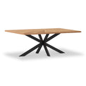 Sunburst Oak 210cm Rectangular Dining Table from Roseland Furniture