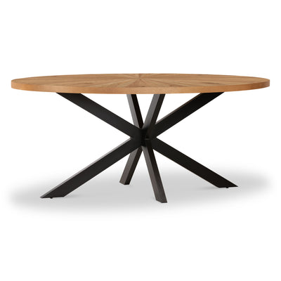 Sunburst Oak 180cm Ellipse Dining Table