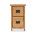 Surrey Slim 2 Drawer Oak Bedside Cabinet