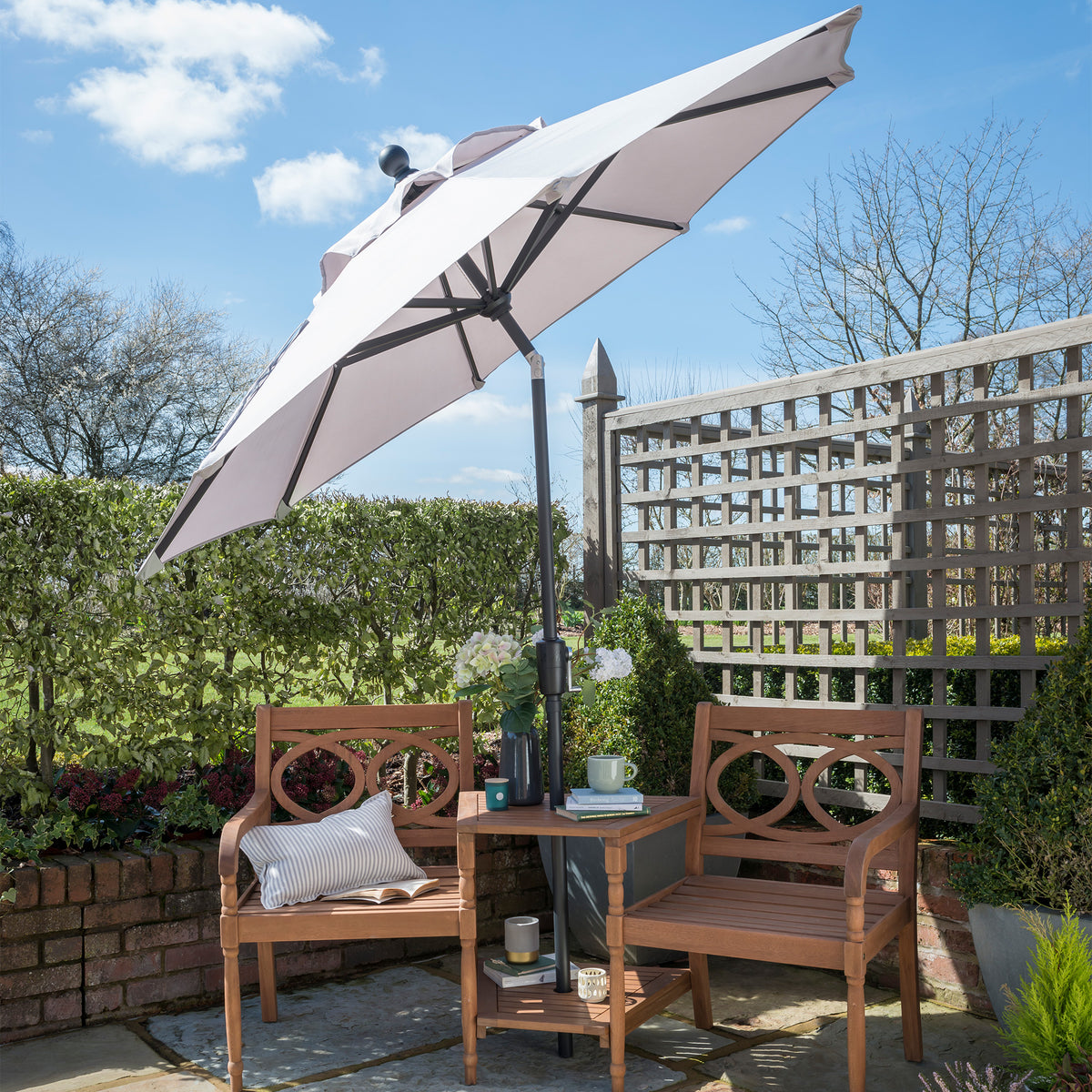 Elizabeth Grey 2.7m Parasol