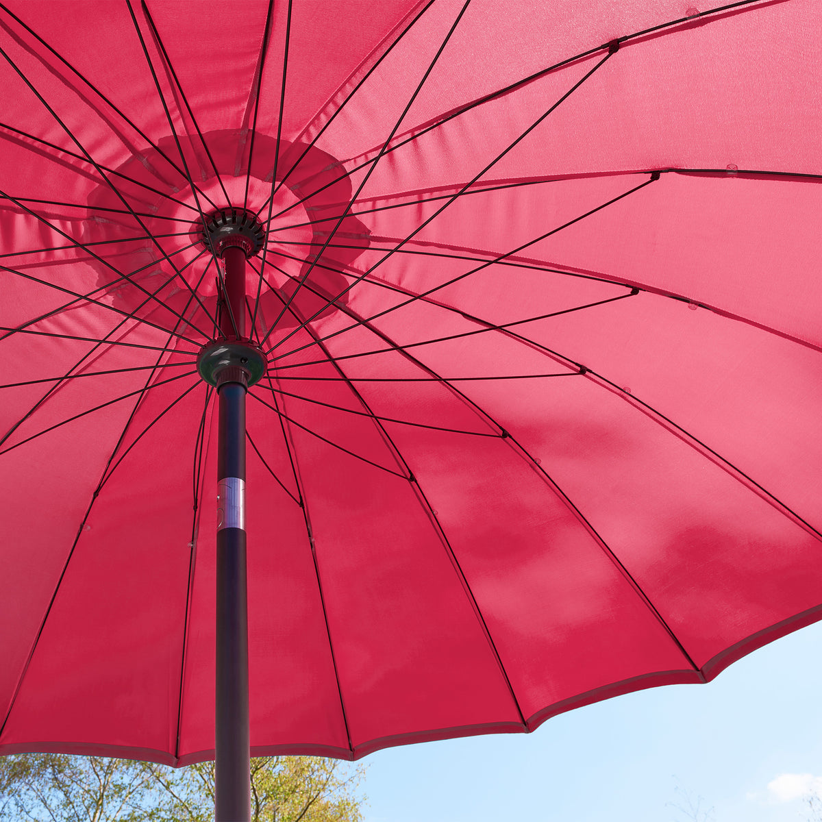 Geisha 2.5m Fushia Outdoor Garden Umbrella