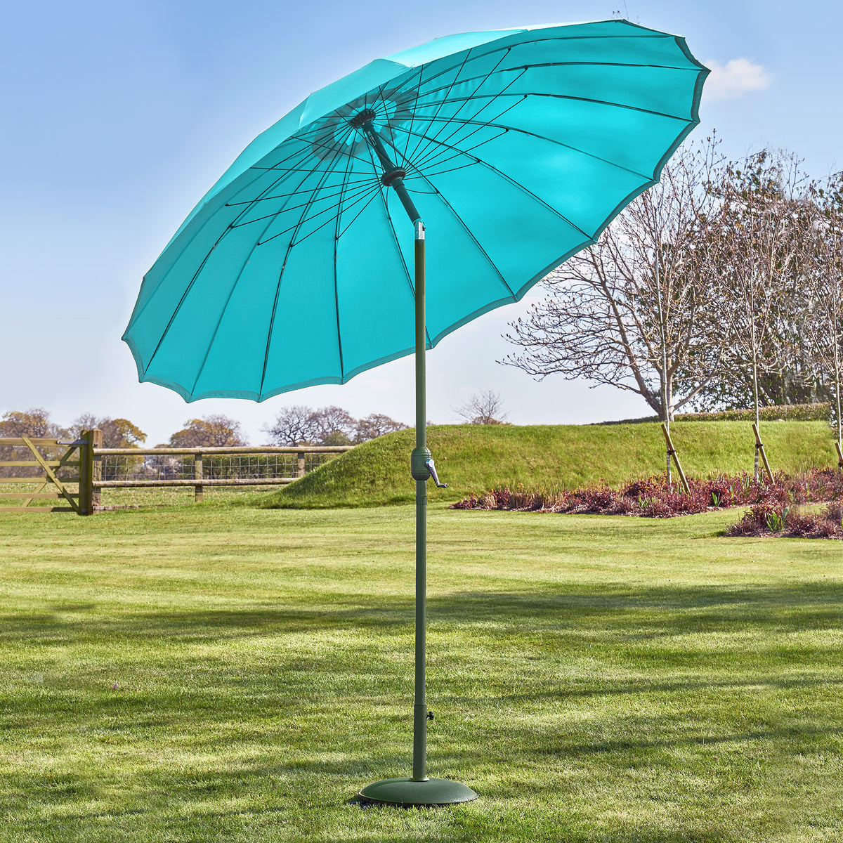 Geisha 2.5m Aqua Patio Umbrella