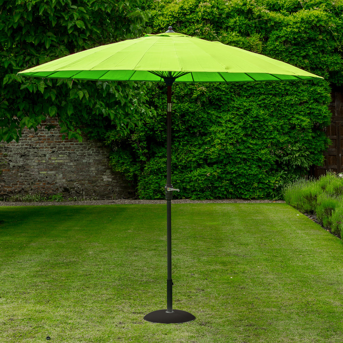 Geisha 2.5m Lime Green Garden Patio Parasol from Roseland