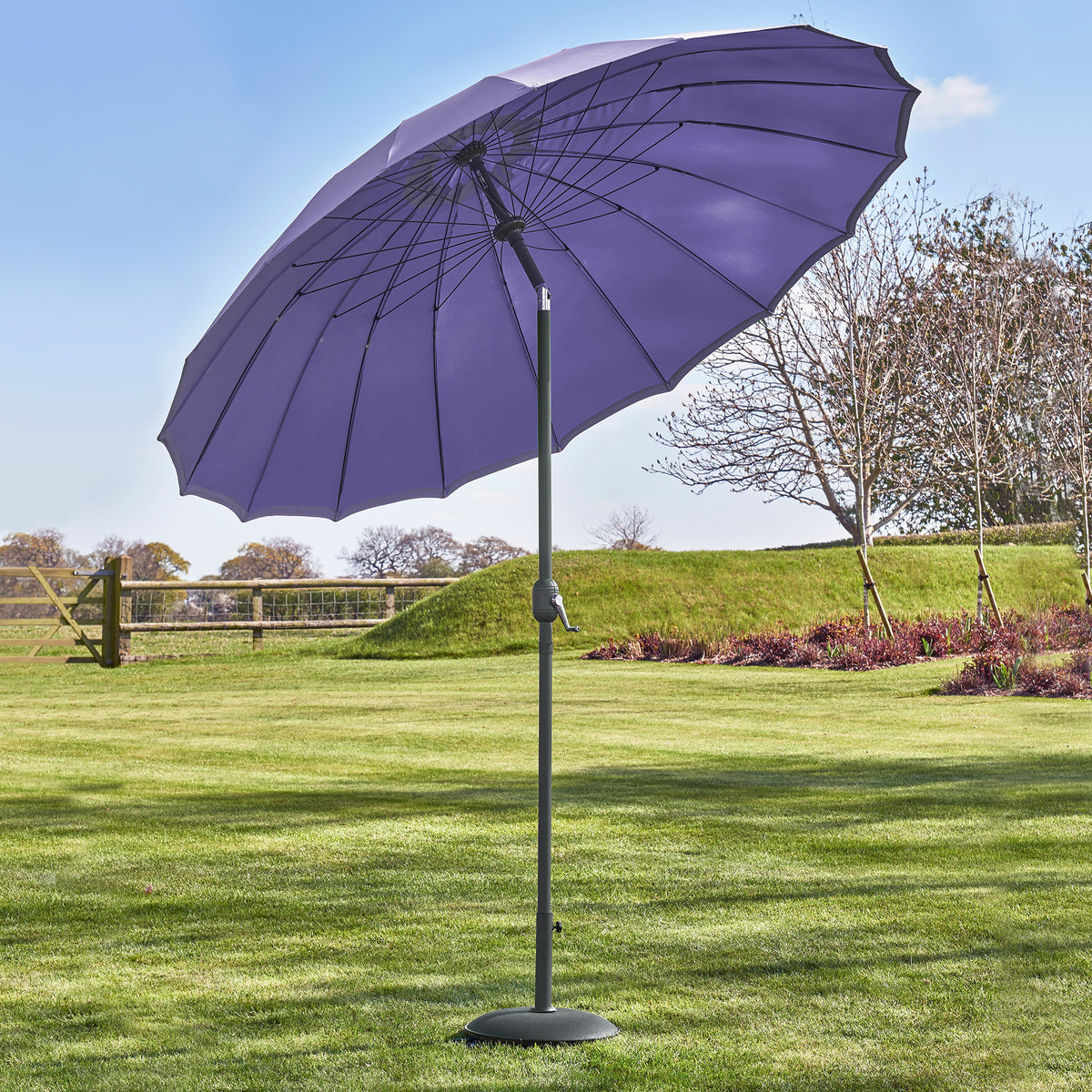 Geisha 2.5m Purple Outdoor Garden Parasol