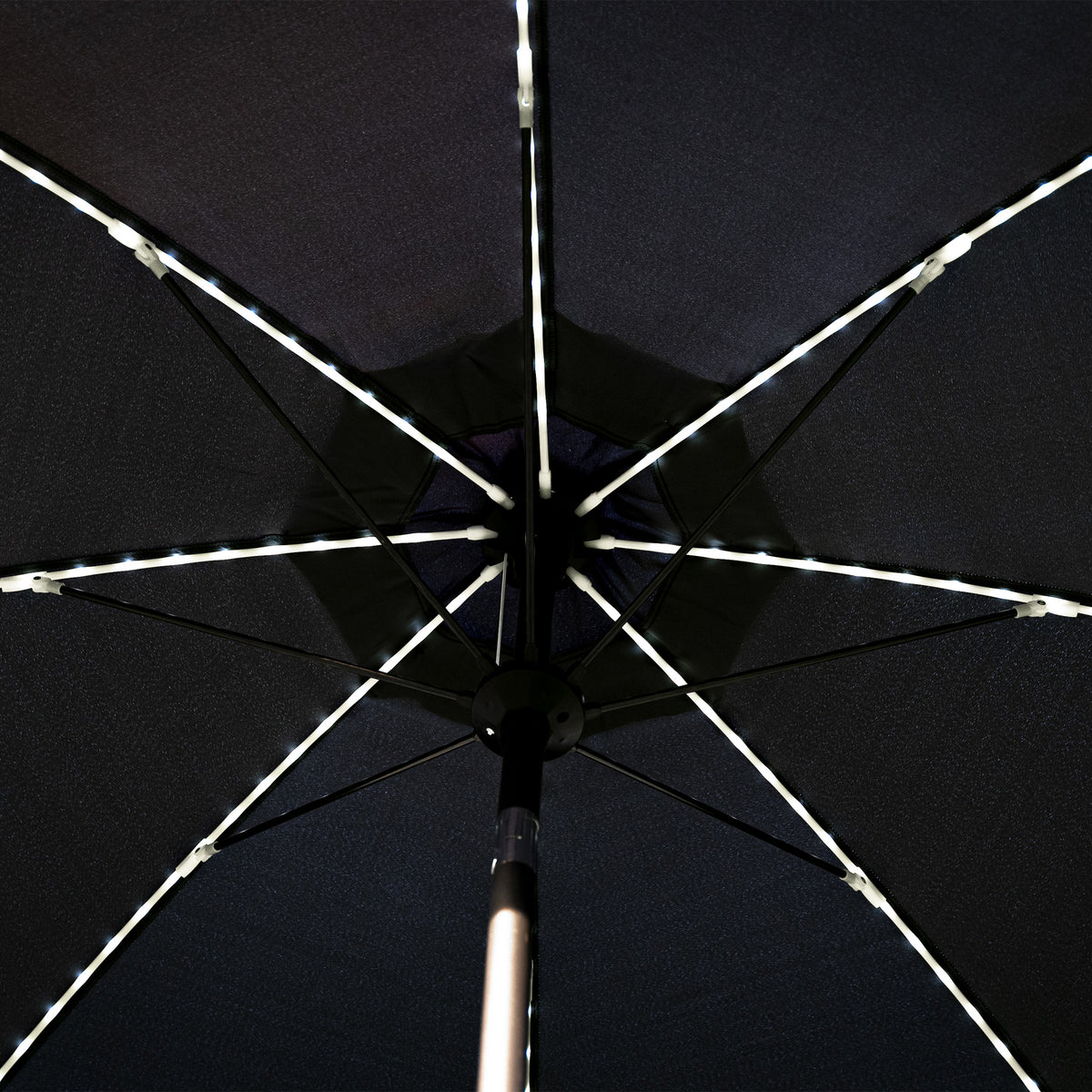 2.7m Grey LED Garden Parasol