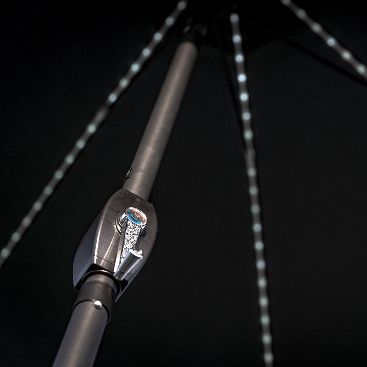 2.7m Grey LED Outdoor Garden Umbrella