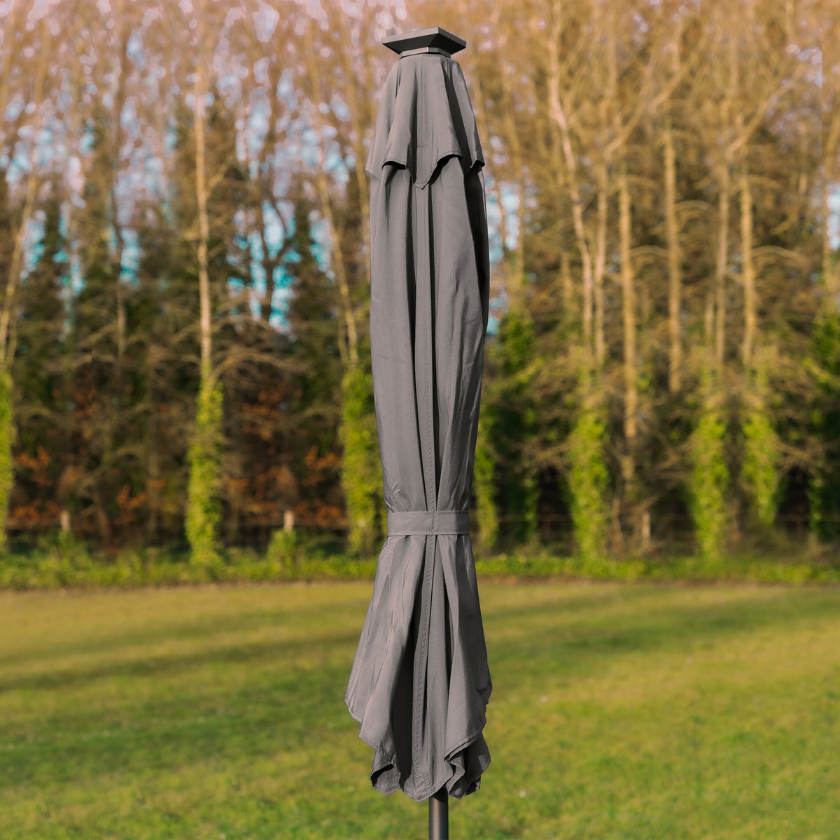 2.7m Grey LED Parasol