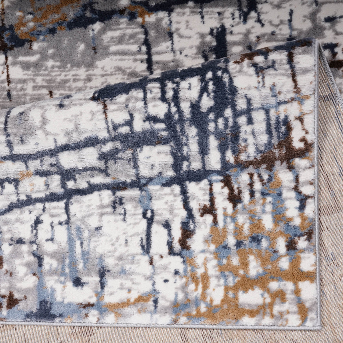 Lilia Abstract Grey-Blue Rug