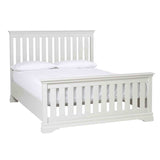 Melrose Cotton White King Size Slatted Bed Frame from Roseland Furniture
