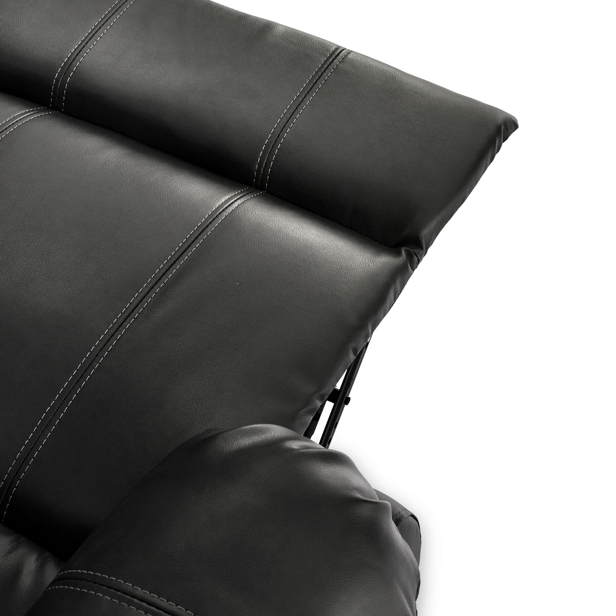 Anton Black Leather Reclining Armchair