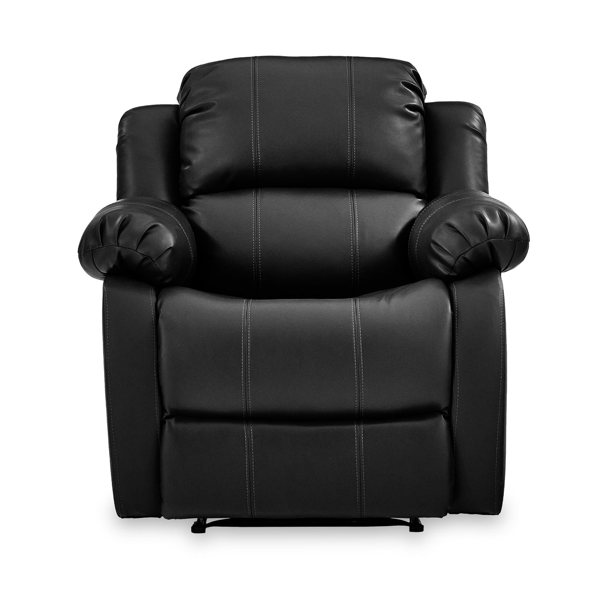 Anton Black Leather Reclining Armchair