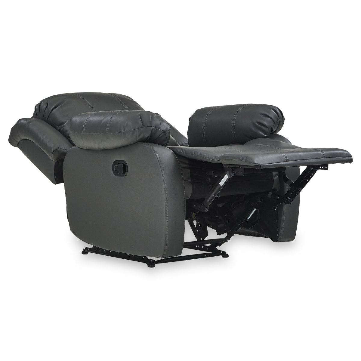 Anton Grey Leather Reclining Armchair