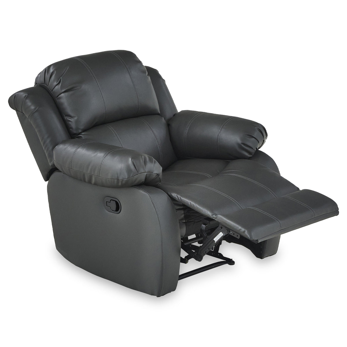Anton Grey Leather Reclining Armchair
