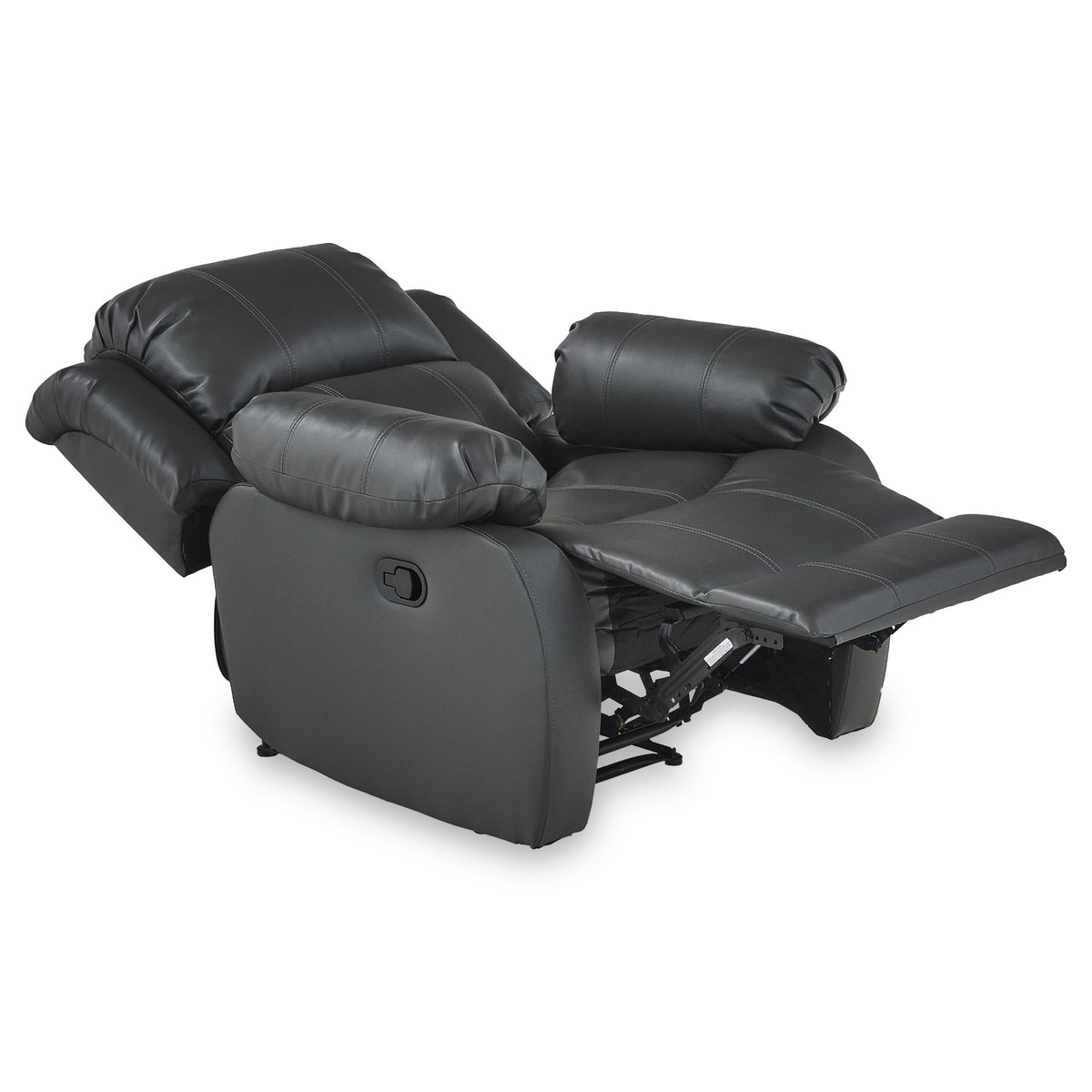 Anton Grey Leather Reclining Armchair