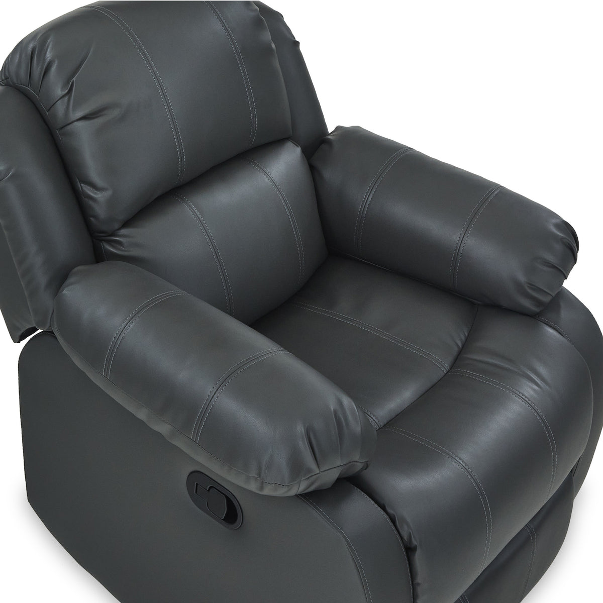 Anton Grey Leather Reclining Armchair