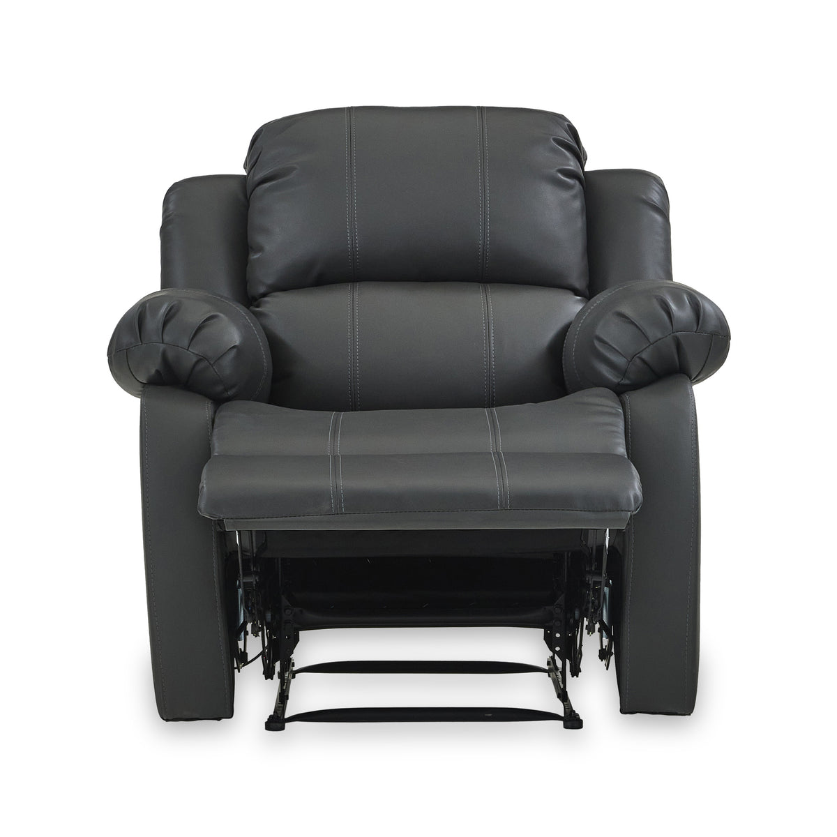 Anton Grey Leather Reclining Armchair