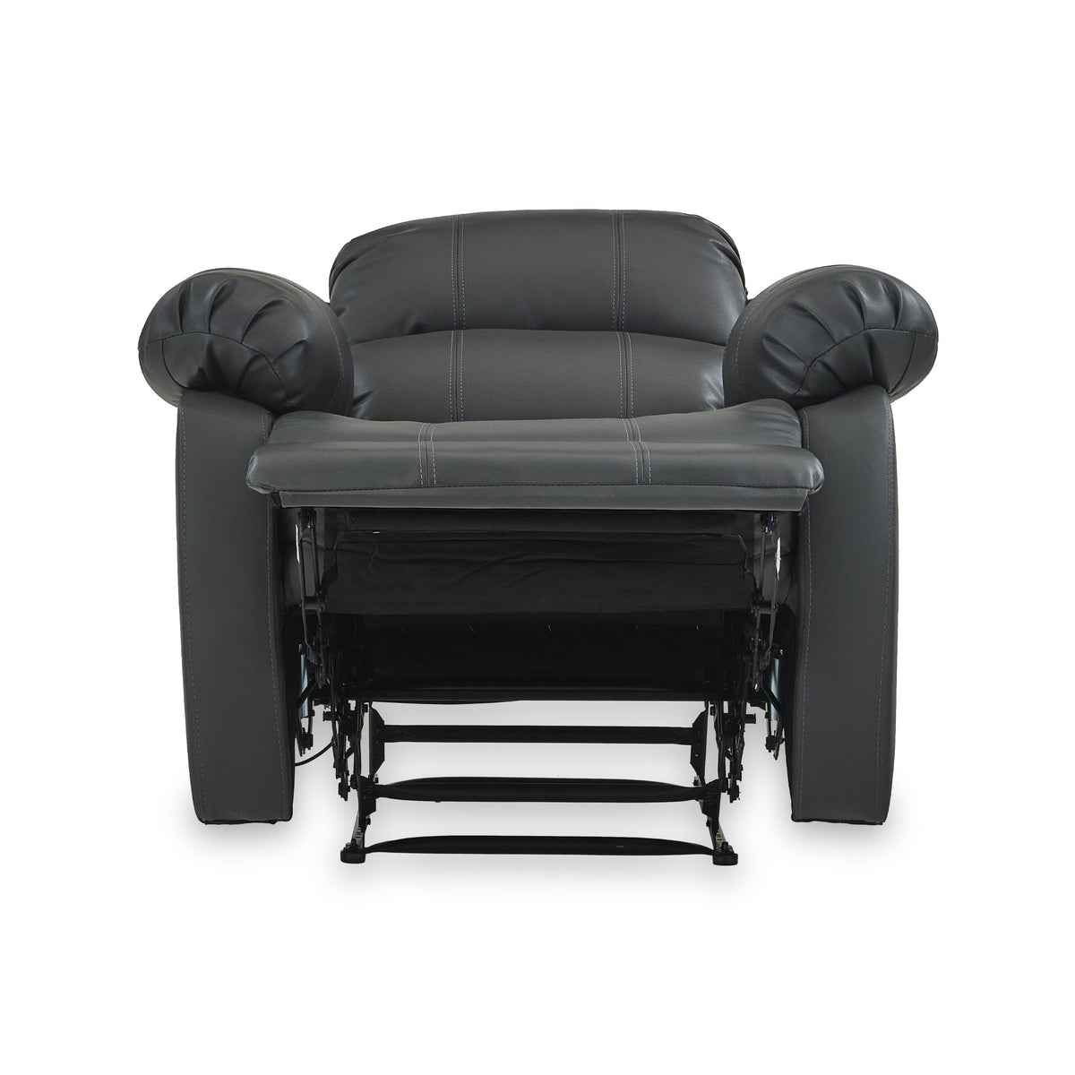 Anton Grey Leather Reclining Armchair