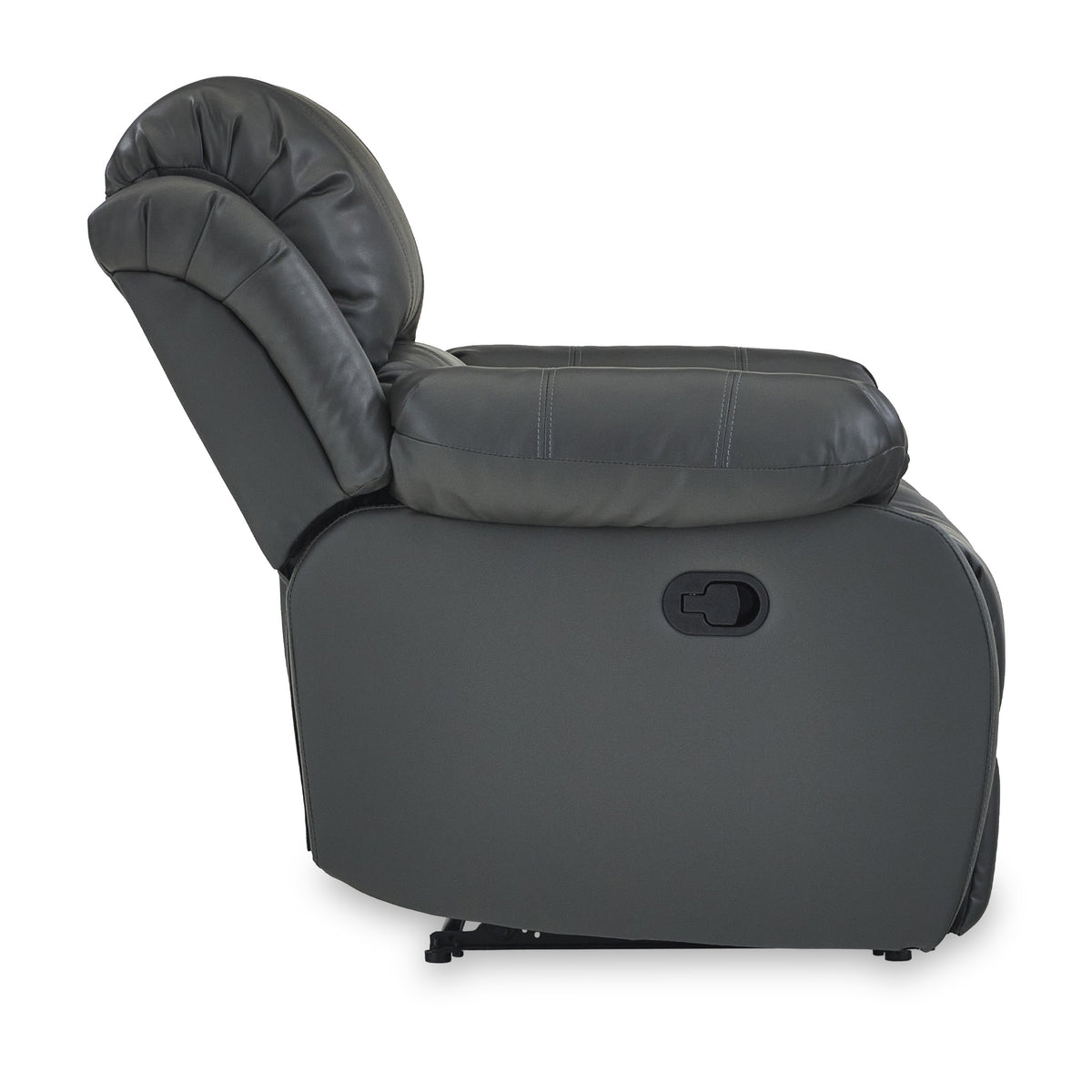 Anton Grey Leather Reclining Armchair