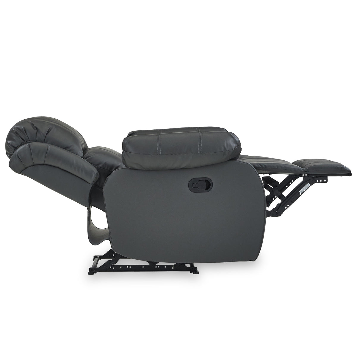 Anton Grey Leather Reclining Armchair