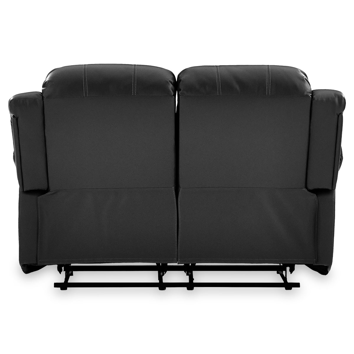 Anton Black Leather Reclining 2 Seater Sofa