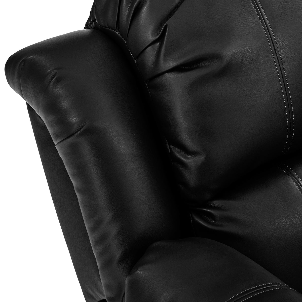 Anton Black Leather Reclining 2 Seater Sofa
