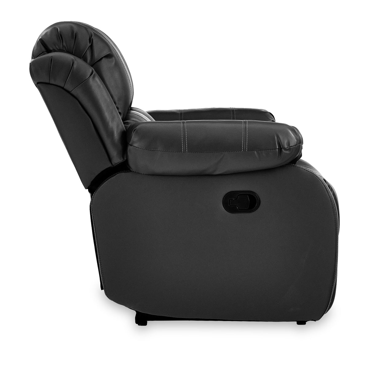 Anton Black Leather Reclining 2 Seater Sofa