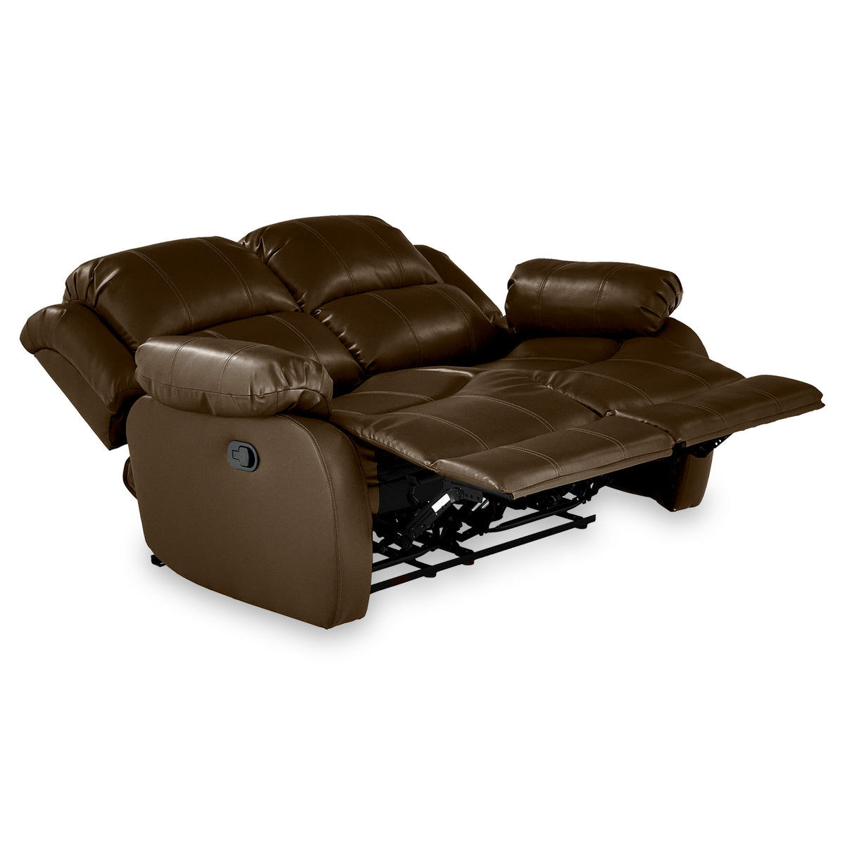 Anton Brown Leather Reclining 2 Seater Sofa