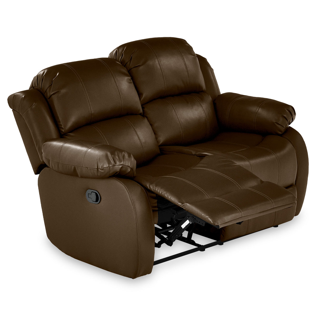 Anton Brown Leather Reclining 2 Seater Sofa