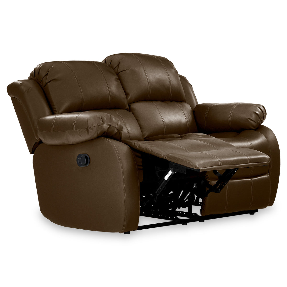 Anton Brown Leather Reclining 2 Seater Sofa