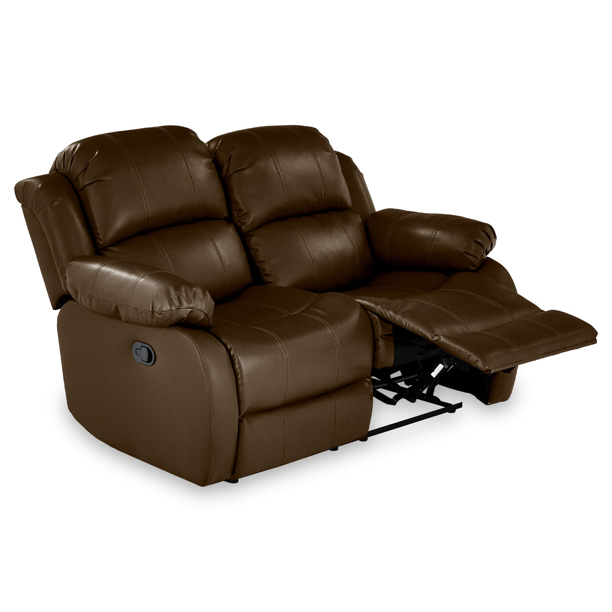 Anton Brown Leather Reclining 2 Seater Sofa