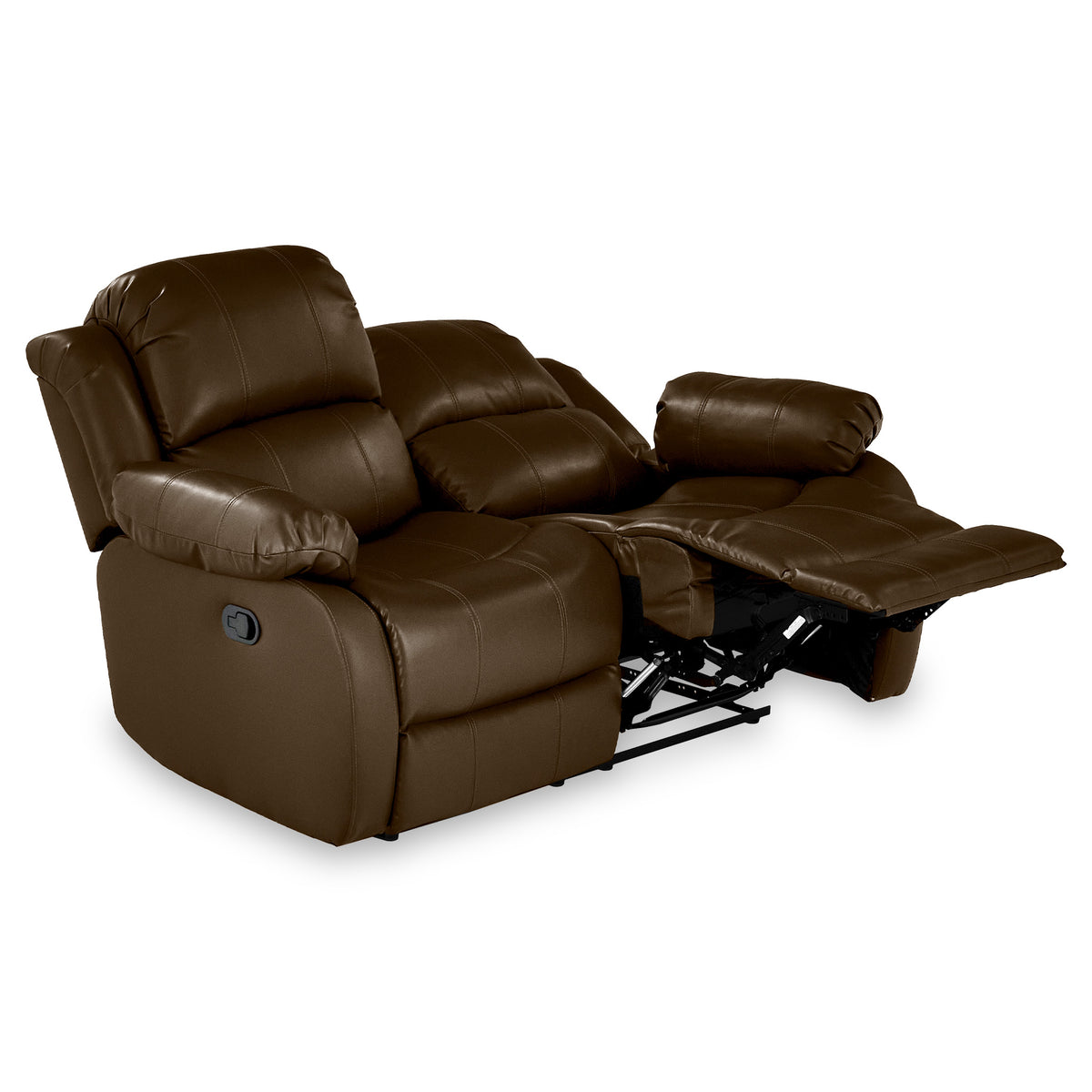 Anton Brown Leather Reclining 2 Seater Sofa