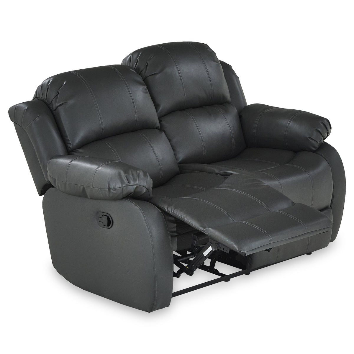 Anton Grey Leather Reclining 2 Seater Sofa