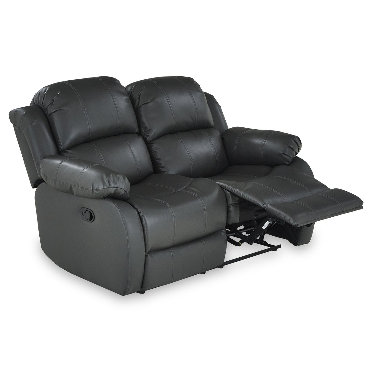 Anton Grey Leather Reclining 2 Seater Sofa