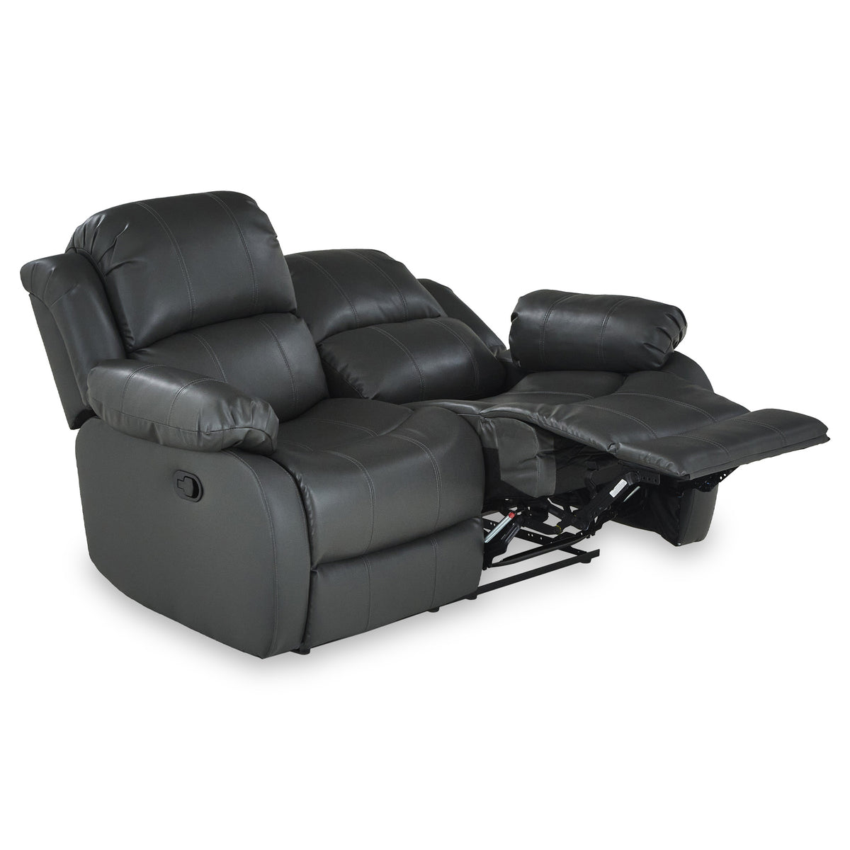 Anton Grey Leather Reclining 2 Seater Sofa