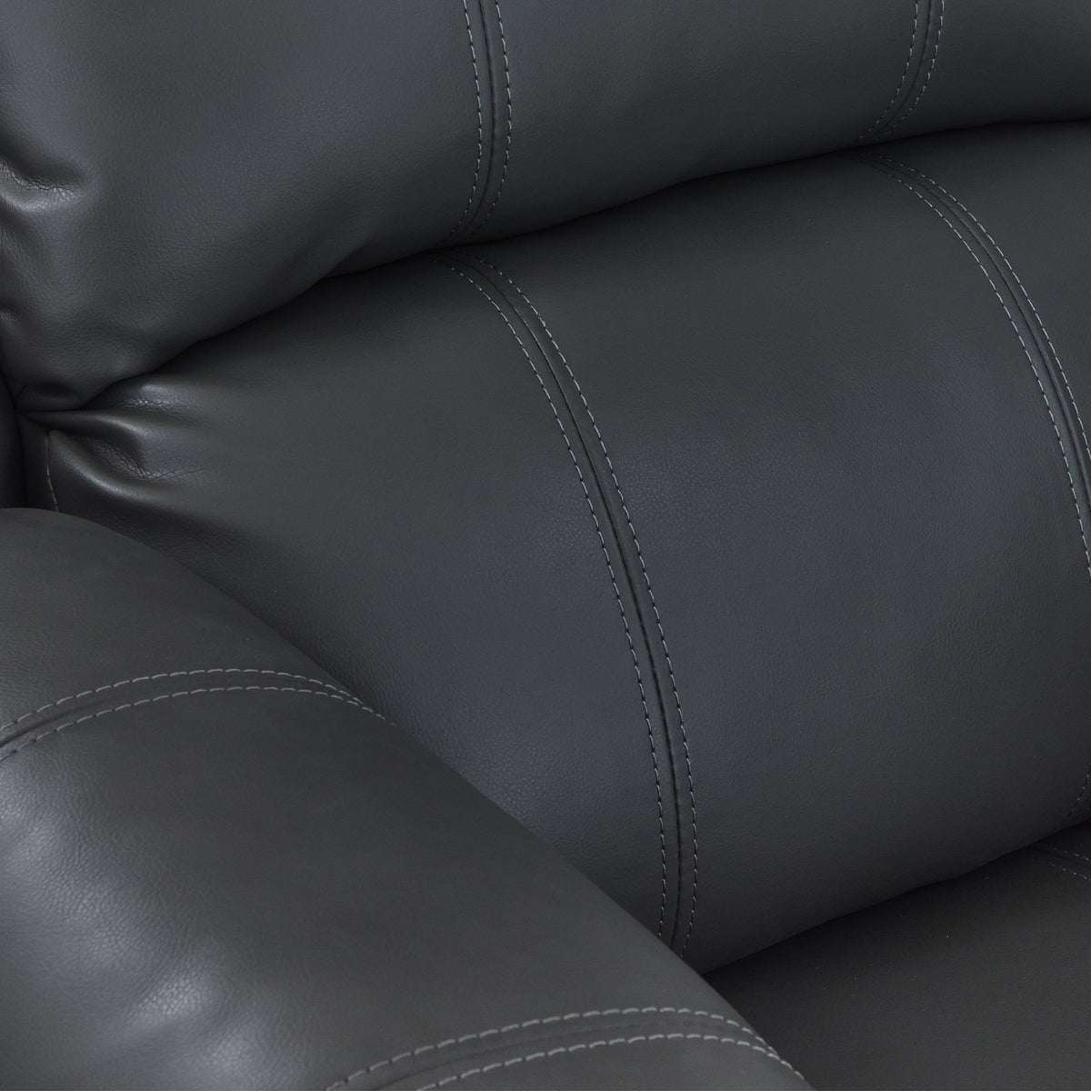 Anton Grey Leather Reclining 2 Seater Sofa