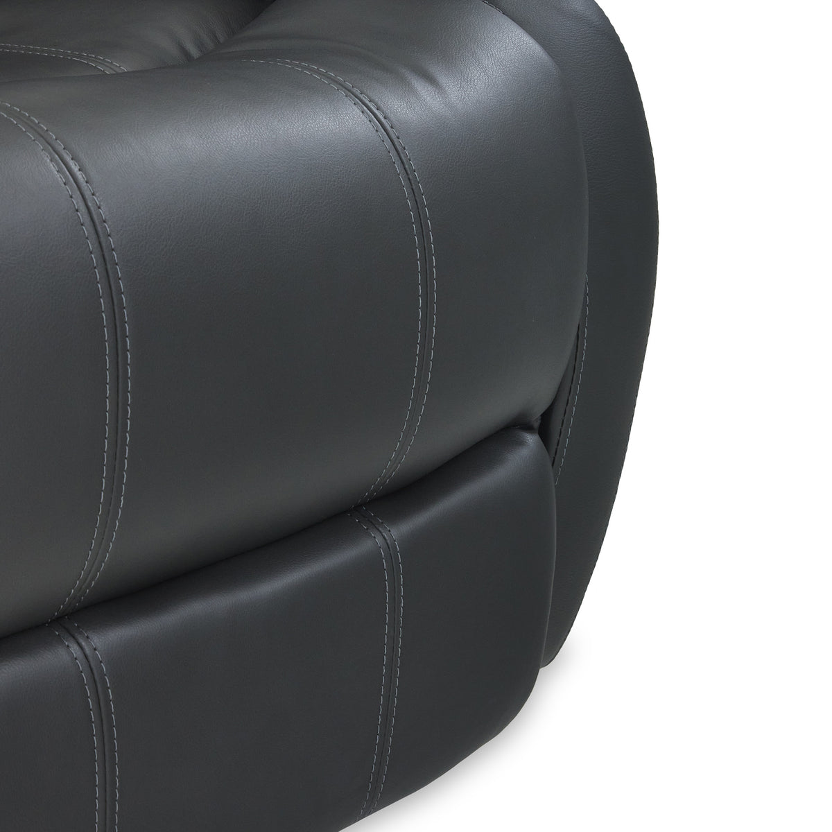 Anton Grey Leather Reclining 2 Seater Sofa