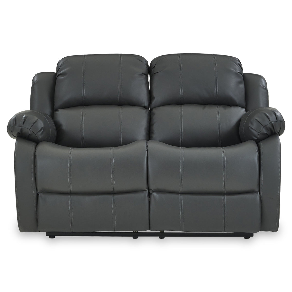 Anton Grey Leather Reclining 2 Seater Sofa