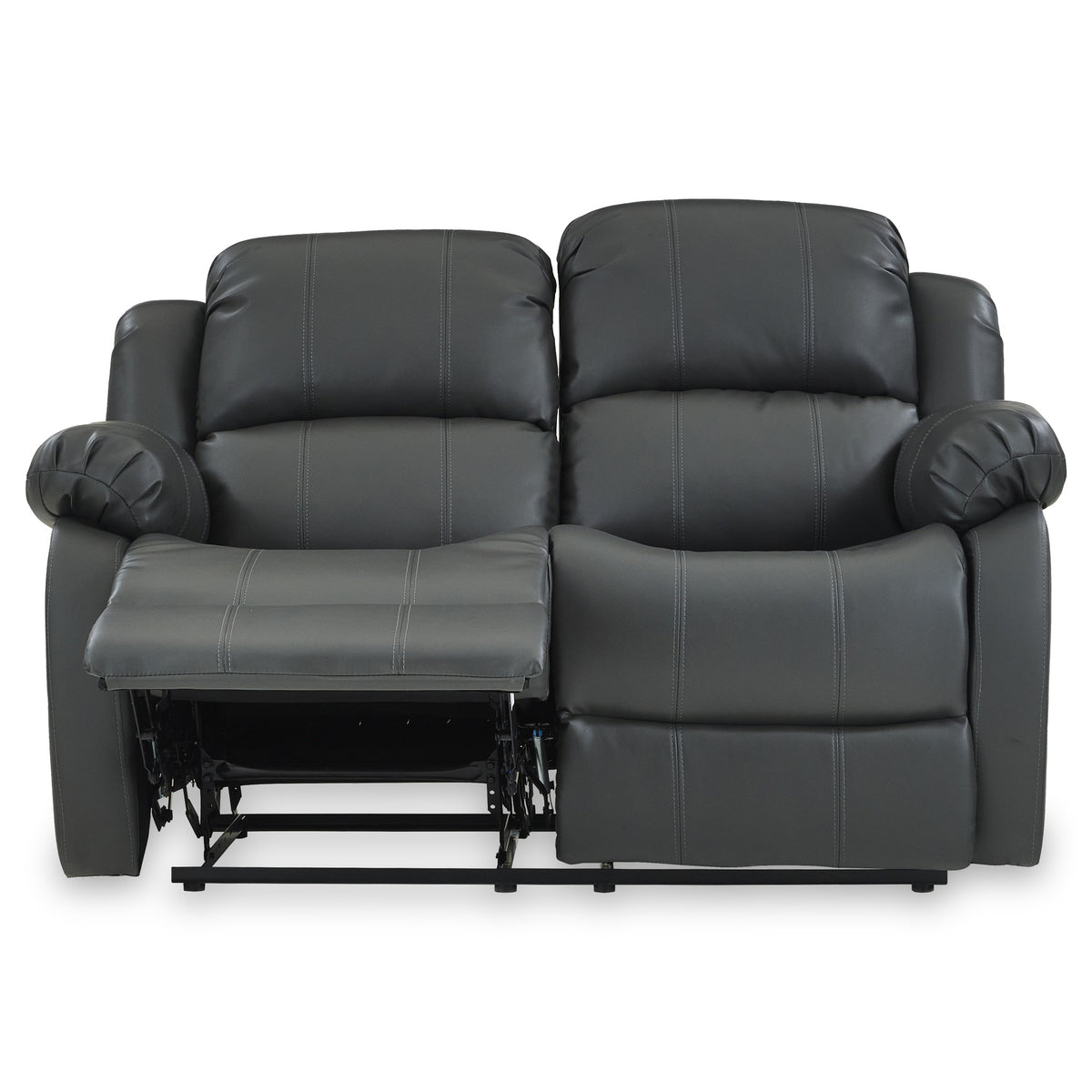 Anton Grey Leather Reclining 2 Seater Sofa