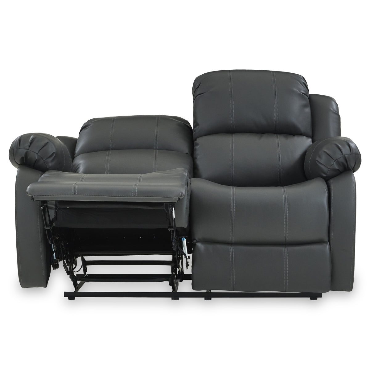 Anton Grey Leather Reclining 2 Seater Sofa