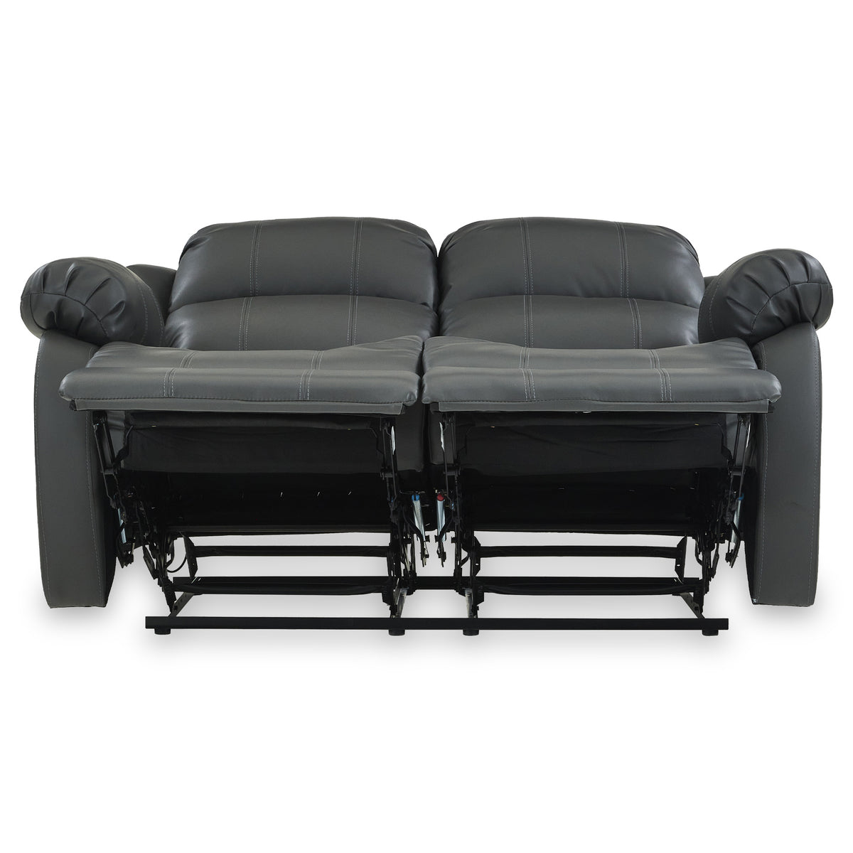 Anton Grey Leather Reclining 2 Seater Sofa