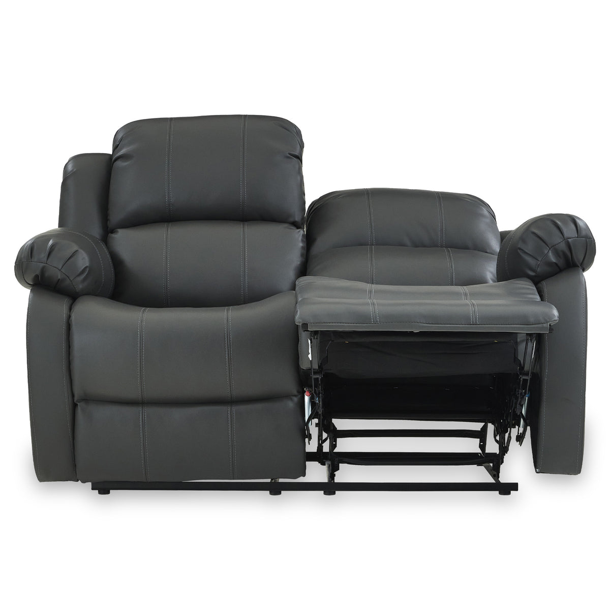 Anton Grey Leather Reclining 2 Seater Sofa