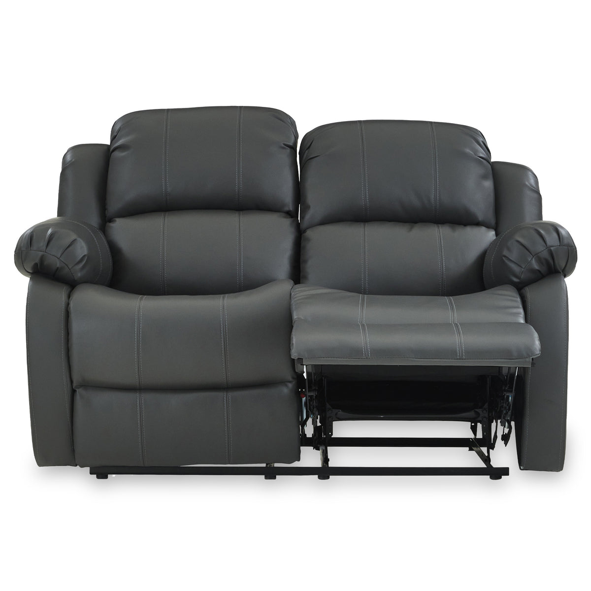Anton Grey Leather Reclining 2 Seater Sofa
